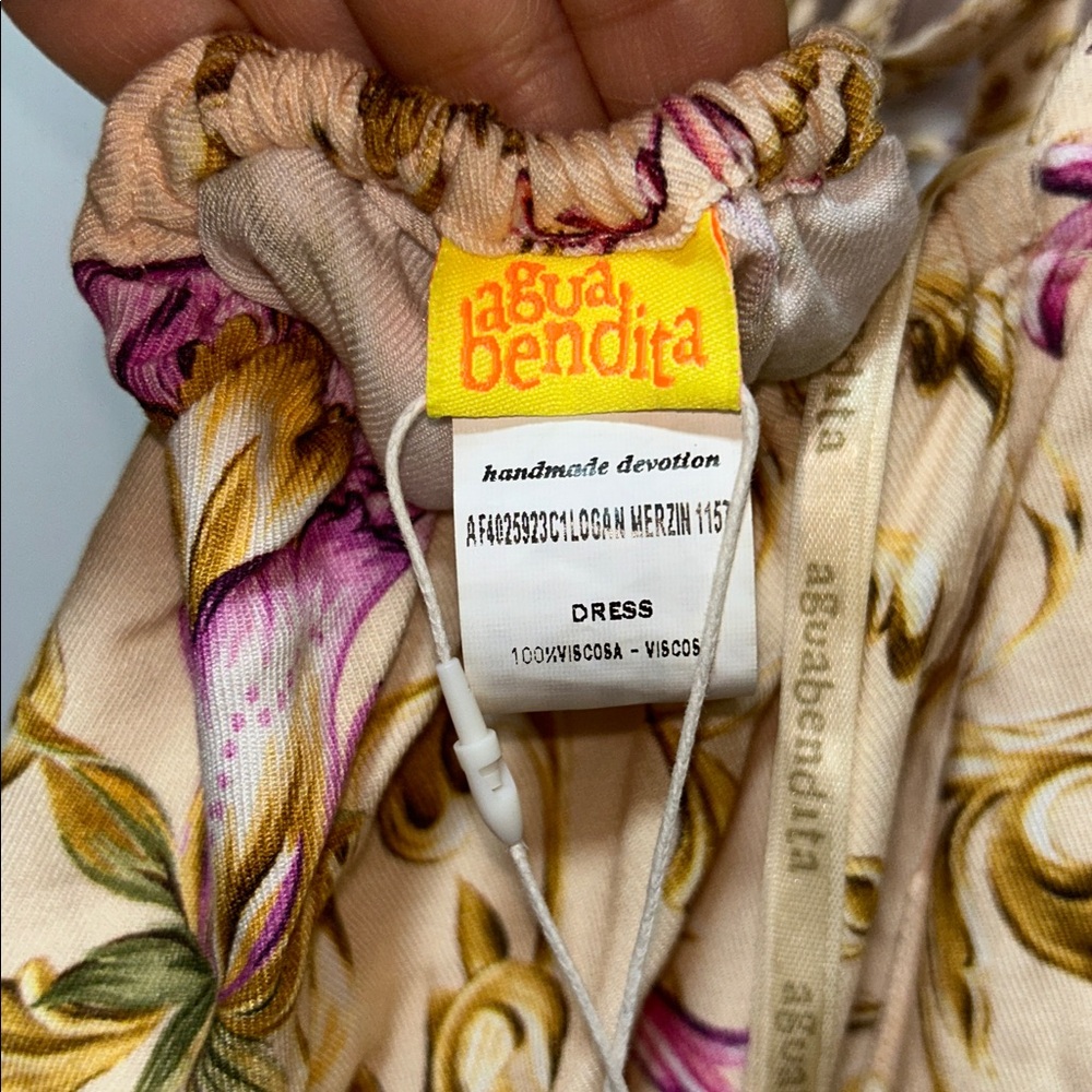 💗NWT Agua Bendita Logan Merzin Floral Mini Dress - Size Medium - Picture 10 of 12